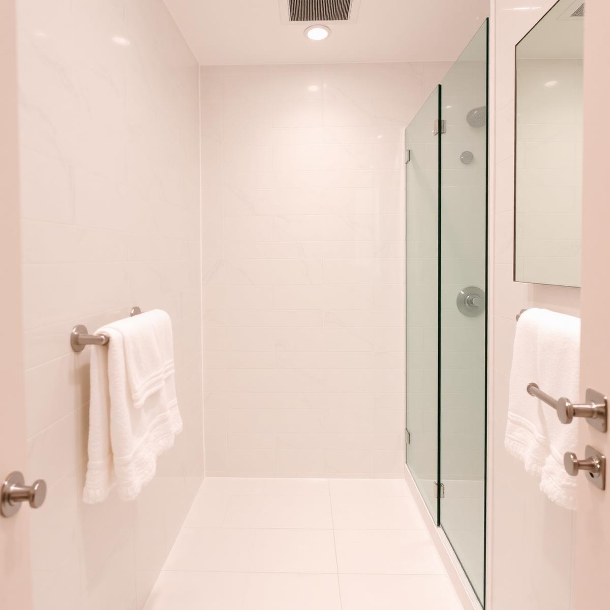 Spotless bathroom with polished fixtures