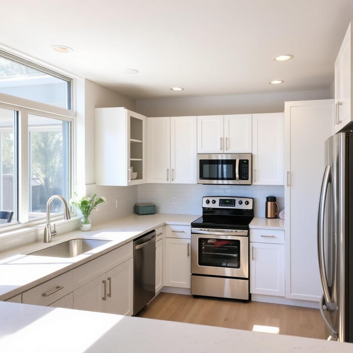 Sparkling clean modern kitchen after a Triple J deep clean